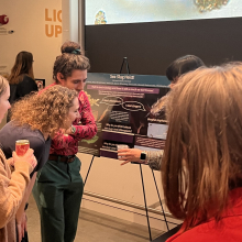 Elissa showing sea slugs to guests
